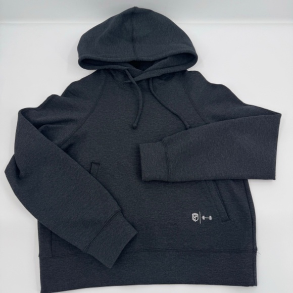 Born Primitive Tops - Born Primitive Hoodie Womens Medium Sweatshirt Pullover Dark Solid Gray V-Neck